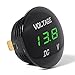 Sxstar Mini Waterproof Voltmeter with LED Digital Display, Voltage Meter DC 12V-24V Universal for Car/Motorcycle / Truck - Green