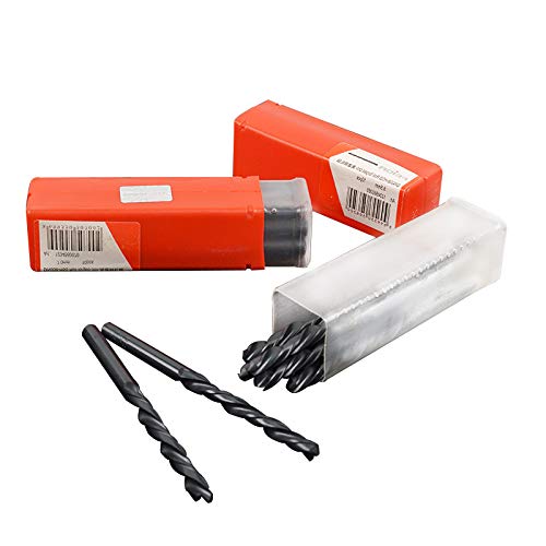 Jobber Twist Drills MASO 10 x 6.5mm Ground HSS Drill Bits Metric High Speed Steel Jobber Twist Drills Ideal for Processing of Iron, Wood, Aluminum, etc.,Black