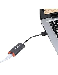 FREEGENE USB C Unibody de aluminio Portable 1 gigabit Puerto Ethernet Adaptador de red, 10 100 1000 Mbps, compatibles para MacBook Pro 2016, XPS, Chromebook Pixel y más, Negro