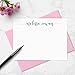 Note Card and Envelopes Boxed Stationery Set Personalized with Name in Calligraphy Script Font - Choose Your Colors