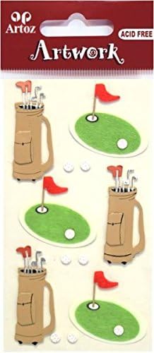 Golfing Equipment Craft Embellishment Golf And Sport Card Topper Scrapbooking Stickers by Artoz Creamotions