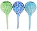 LeBeila Plant Watering Bulbs Globes 3 Small Automatic Self Watering Planter Stakes Glass Buld Balls for Indoor Outdoor Plants, Bonsai Potted Flowers, Garden Decorative Aqua Globs (3pcs, Multicolor)