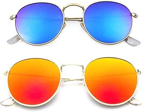 Younky Uv Protected Combo Of 2 Wayfarer Men's, Women's, Boy's, Girl's Sunglasses - (Ynss_Gm-Bm|55|Blue)