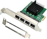 Tsadeer RJ-45 4-Port Gigabit Ethernet Server Adapter PCI-E X1 Network Card view 5