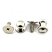 LQ Industrial 30 Pack Silver Round Phillips Head Button Stud Screws 6x8x8mm Chicago Screws Nail Rivet for DIY Leather Craft