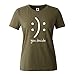 BLACKMYTH Women's Cute Graphic T Shirts Funny Tops Casual Tees Army Green X-Large