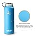 40 oz Stainless Steel Water Bottle, Fnova Flask 40oz Insulated Double Walled Vacuum Thermos, Wide Mouth bouns Protective Pouch/Carry Cover, BPA-Free, Cold 24 Hrs / Hot 12 Hrs (Blue, 40oz)
