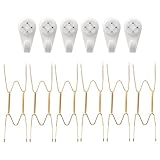 Shappy 6 Pieces Wall Plate Hanger Decorative Dish Holder and 6 Pieces Wall Hooks (8 Inches)