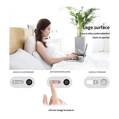 Webcam Cover Slide Ultra Slim Web Camera Cover for Computer, Dell HP Laptop, Mac, Mac Book Pro, Smartphone, Slider Camera Blocker Protect Privacy and Security (4 Pack)
