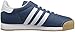 adidas Men's Samoa Retro Sneaker Running Shoe, Tech Ink White/Blue Bird, (9 M US)