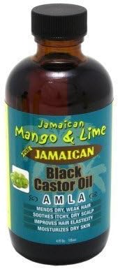 Jam. Mango &amp; Lime Black Castor Oil Amla 4oz by Jamican Mango