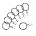 DDSKY Pack of 20 Rustproof Drapery Window Clip Rings,Cafe Curtain Rings,Ring with Hook,Stainless Steel Metal (silver/1.5