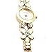 Women Girl Chic Fashion Daisies Flower Golden Bracelet Wrist Watch