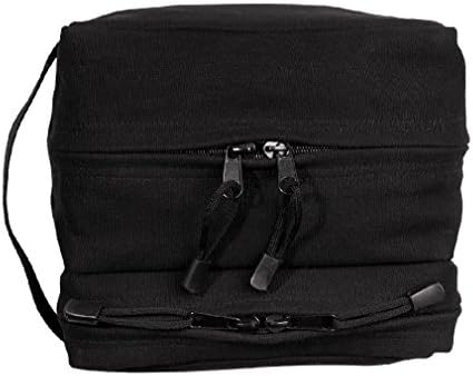 US Military Dual Two Compartment Durable Canvas Travel Kit Toiletry Shave Bag