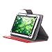 7 inch Tablet Protective Case,Stand Holder,Portable Foldable and Solid Stand Case,Compatible with All Universal 7 inch 16:9 Tablets PC(Red)