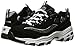 Skechers Women's D'Lites ME TIME Wide Fashion Sneaker, Black/White, 9.5 W US