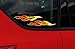 Chroma Graphics 8633 Flames Stick Onz Decal, Red White Yellow