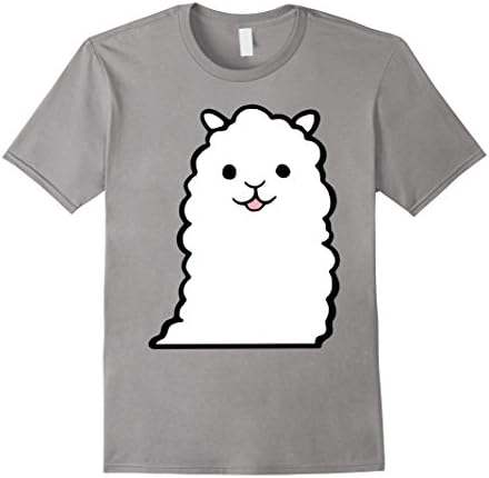 Mens The Happy Floof : Happy Llama T-Shirt XL Slate