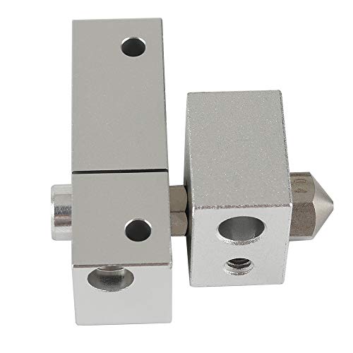 BCZAMD MK10 All Metal Hotend Cooling Block Kit with 0.4MM Nozzle for Wanhao I3, Monoprice Maker Select 3D Printer V2, Cocoon Create 3D Printer