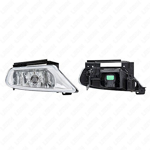 LEDIN 2005-2007 Honda Odyssey Clear Lens Front Bumper Fog Driving Light Assembly w/Switch w/Bulbs