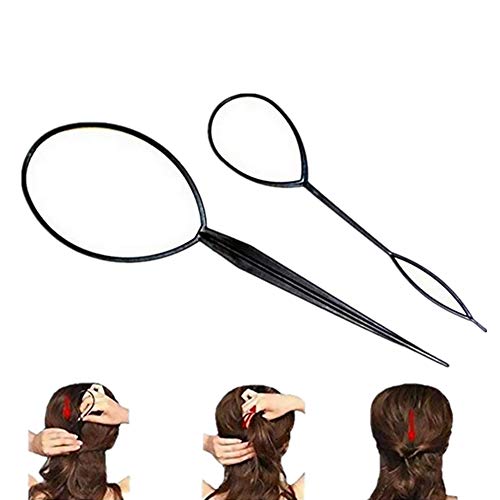 2pcs Topsy Tail Hair Styling Tool Kits,Hair Braid Hair Accessories Ponytail Maker Pony Tail Tool - Thumbnail 2