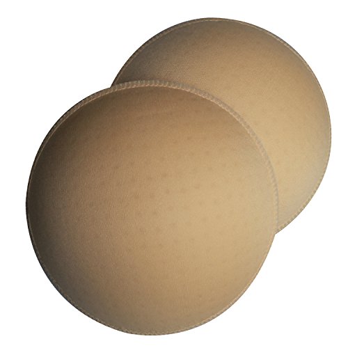 TopBine Round Yoga Bra Pad Sports Bra Pads inserts (beige, A/B CUP) - Thumbnail 2