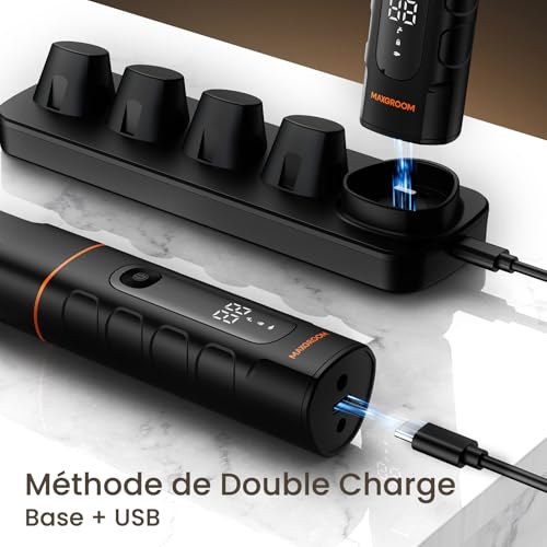MAXGROOM 5 in 1 Multifunctional Men's Electric Shaver, 7000RPM Professional Personal Hair Clipper with 120 Mins Battery Life USB-C Testicle Shaver Kit for Nose, Legs