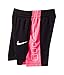 Nike Kids Elite Basketball Short Little Kids/Big,Black/Vivid Pink,Large