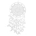Whitelotous 36.6'' Big Size White Handmade Dream Catcher with Feathers Hanging Decor