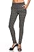 2LUV Women's Patterned Skinny Pants with Zippers