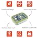 Innobaby Keepin' Fresh Stainless Steel Divided Bento Snack Box with Lid for Kids and Toddlers BPA Free, 11 oz., Green