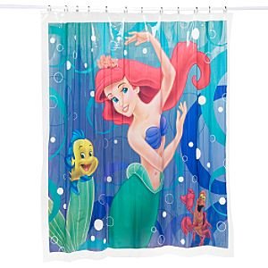 Disney S Little Mermaid Vinyl Shower Curtain With Hooks Amazon Co