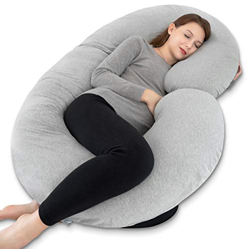 INSEN Pregnancy Pillows, Cooling Pregnancy Pillow for Sleeping,Maternity Body Pillow for Pregnancy, C Shaped Pregnancy Pillow with Jersey Body Pillow Cover