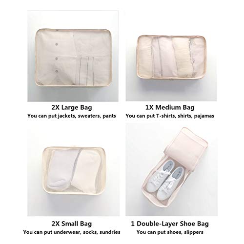 Packing Cubes for Travel Compression Packing Cubes Carry on Luggage