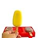 Mirenlife Mini 3 Cavities Silicone Popsicle Molds with Lid, BPA Free Homemade Ice Cream Bar Mold Ice Pop Molds DIY Cakesicle Molds Silicone with 50 Wooden Sticks (Oval）
