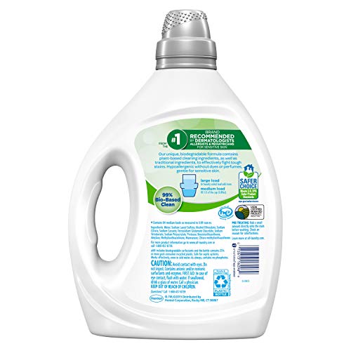 all Liquid Laundry Detergent, Free Clear Pure, 99% Biobased, Unscented and Hypoallergenic, 2X Concentrated, 84 Loads - Image 2