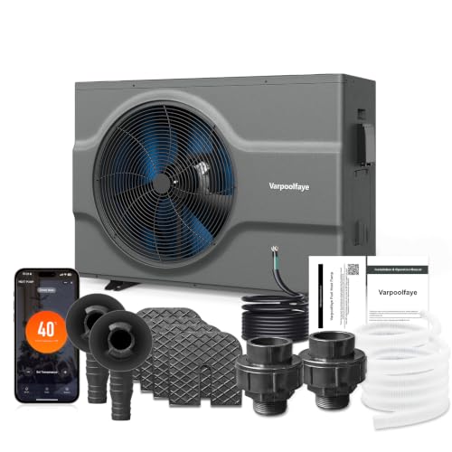 Varpoolfaye 18KW Elektrische Schwimmbad Wärmepumpe, Poolheizung für Aufstellpools, bis 78m³/78000l…