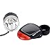 Tcamp Super Waterproof 1200 Lumen LED Bicycle Headlight(Need Battery Pack) and Waterproof Flashing Rear Light Solar Bicycle Taillight for Racing & Mountain (No Battery Pack)