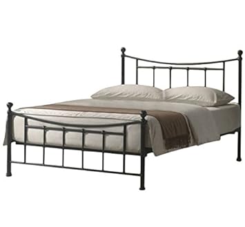 Tough And Glamorous Metal Bed Frame Featuring A Glam