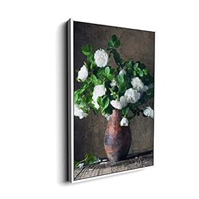 Canvas Wall Art for Living Room, Bedroom Vintage Flower Framed Canvas Prints for Home Decoration Ready to Hang - 16"x24" inches