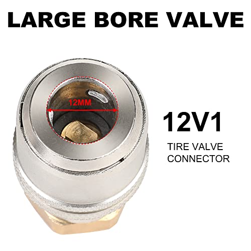 Hromee Lock On Air Chuck for Large Bore Valve, Heavy Duty Closed Flow