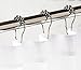 Wonder4Home Stainless Steel Shower Curtain Hooks, Set of 12, Polished Chrome