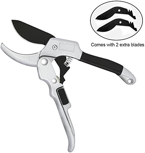 Garden Pruning Shears - Heavy Duty Garden Clippers with Titanium Steel Blades - Handheld Gardening Tools Bypass Pruner Shears