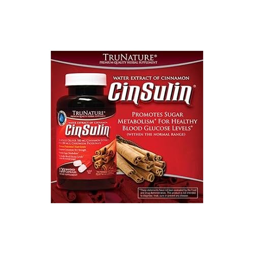 TruNature CinSulin Cinnamon with Chromium Picolinate, Cinnamon 500 mg