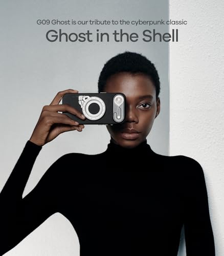 Aulumu G09 Ghost Infinite - Agarre magnético de 360° | Compatible con MagSafe | PC transparente esmerilado | Fijación magnética estable de doble cara | Incluye soporte para teléfono con anillo de