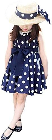 Baby Girls' Dresses, (2-7Years Old) 1PC Kids Children Clothing Polka Dot Girl Chiffon Sundress Dress