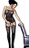 Moonight Women's Sexy Body Stocking with With Open Crotch Bodystocking