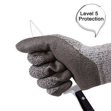 SAFEYURA Cut Resistant Level 5 Protection Food Grade EN388 Certified Safety Gloves for Outdoor Fishing