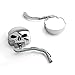Krator Skull and Flames Universal Custom Chrome Motorcycle Mirrors - Free Adapters Mirrors Fits Most Harley Davidsons, Suzuki, Honda, Kawasaki Cruisers