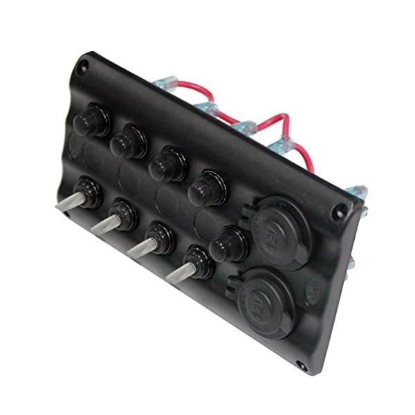 Amarine-made-4-Gang-LED-Waterproof-Marine-Boat-Toggle-Switch-Panel-with-5-Breakers-With-2-Power-Socket